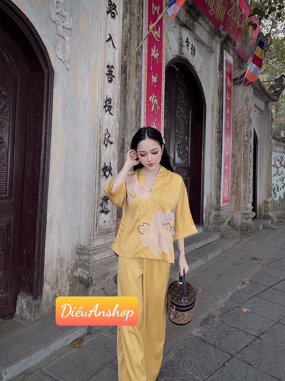 Sét bộ lụa kết hoa
