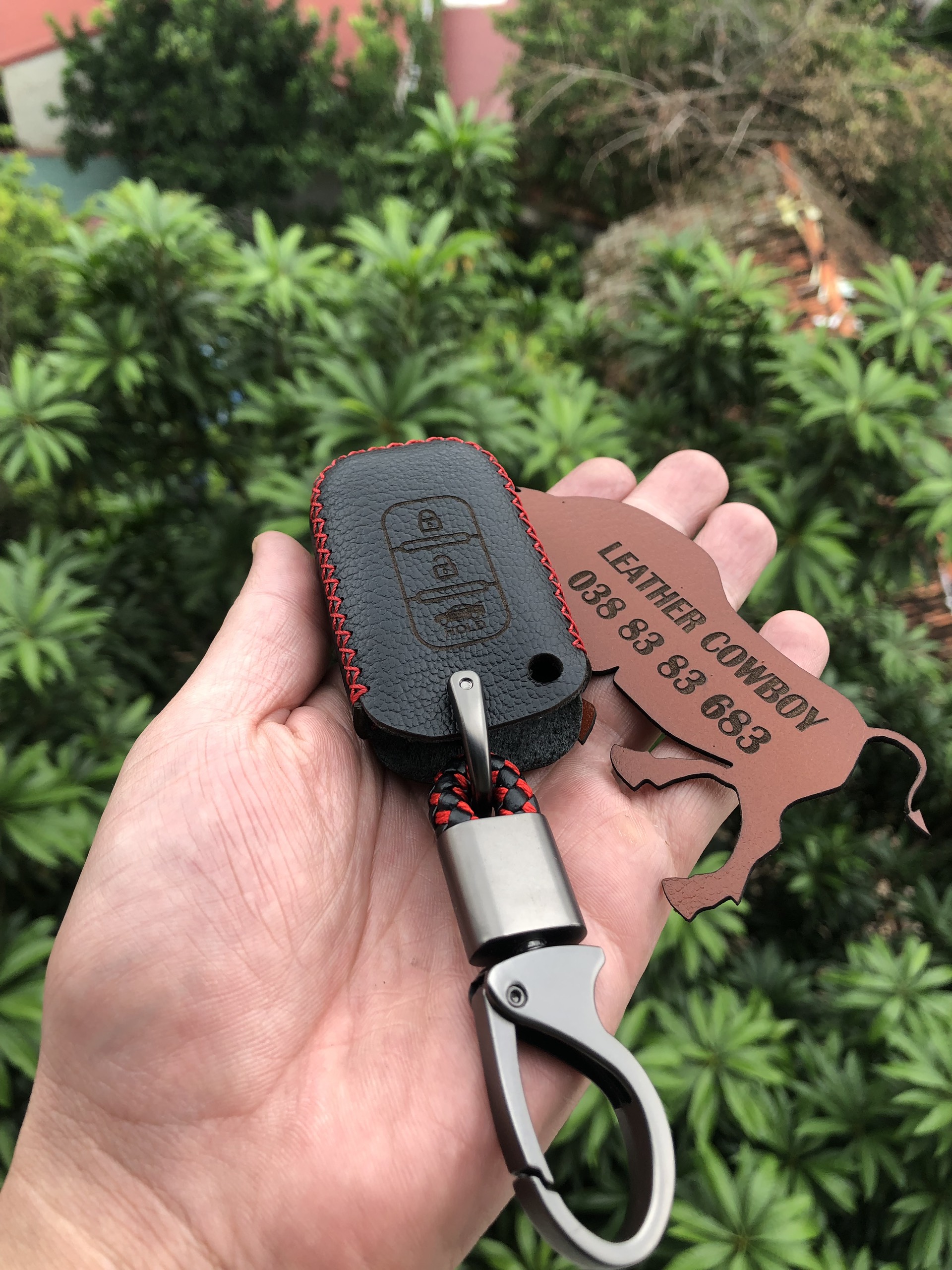 Bao da chìa khoá Kia Forte, Cerato cũ, Sportage, Optima, Sorento, K5, handmade . da bò thật 100%, khắc tên sdt lên bao da . Tặng Móc Khóa