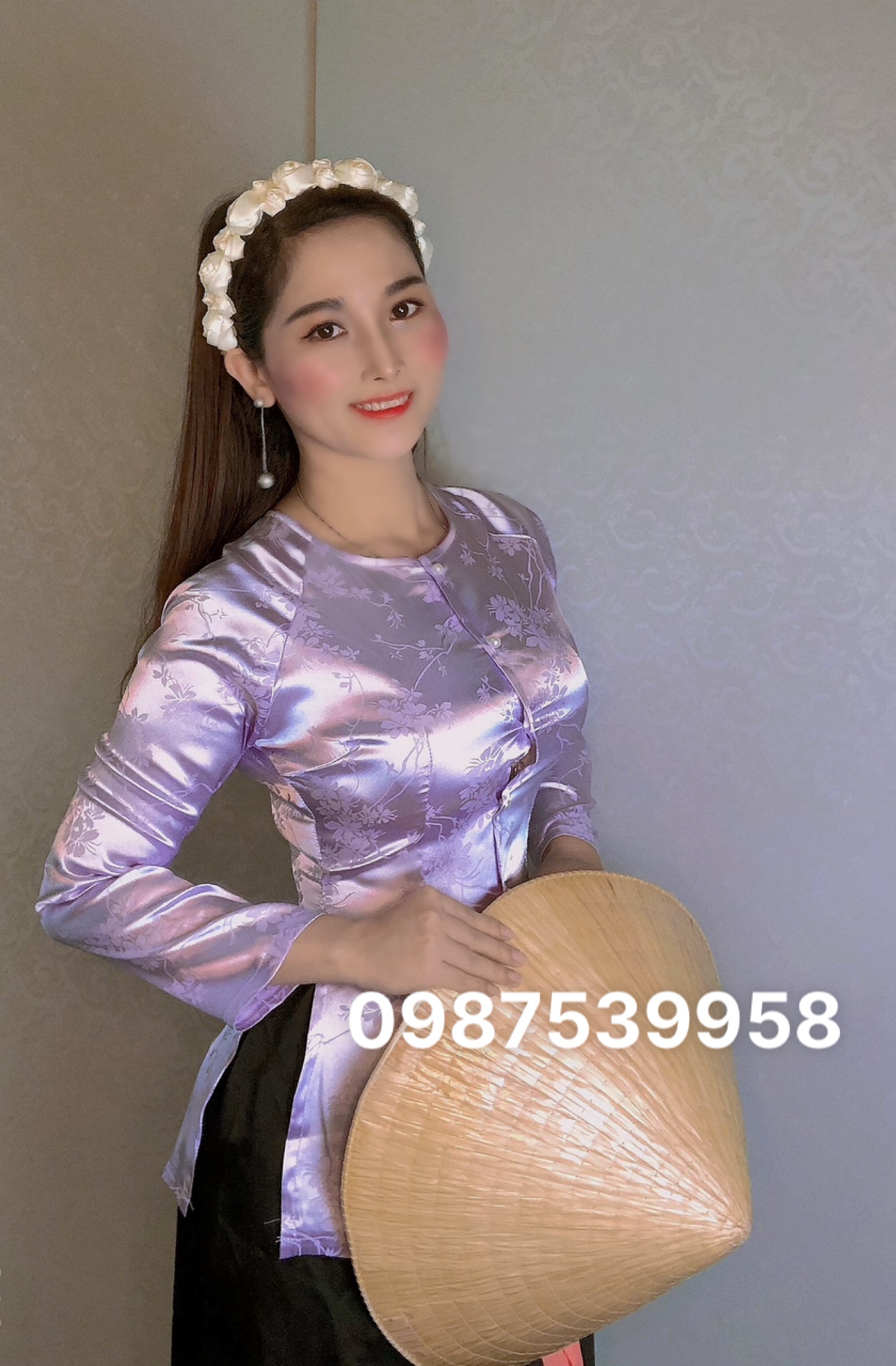 SÉT ÁO BÀ BA TÍM CÀ (KÈM QUẦN)