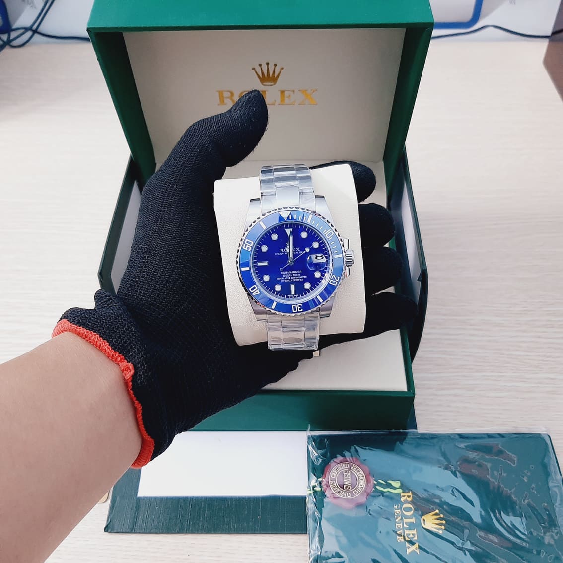 Đồng Hồ R.O.L.E.X Submariner 40mm Automatic, hỗ trợ cót tay,(có video)