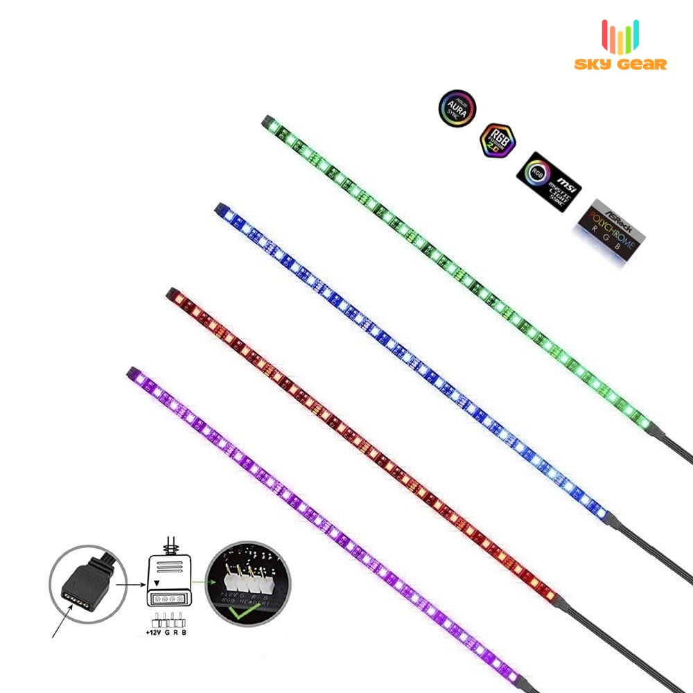 Dây led 12v rgb đồng bộ rgb fusion aura sync msi mystic light asrock rgb