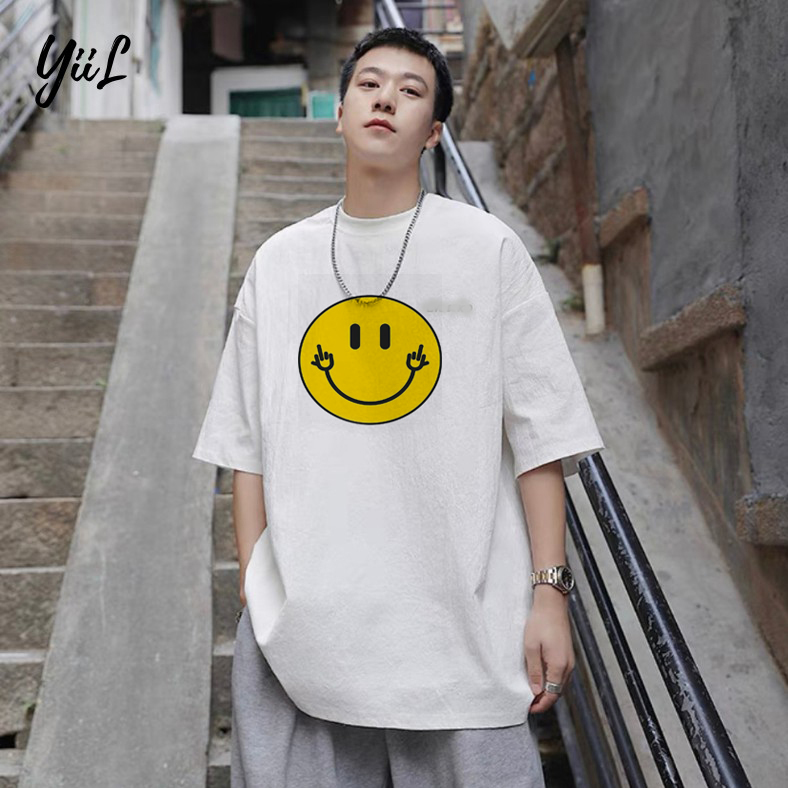 Men's T-Shirt, Men's Short-Sleeved Round Neck T-Shirt Made of Thick, Cool Cotton Atn016