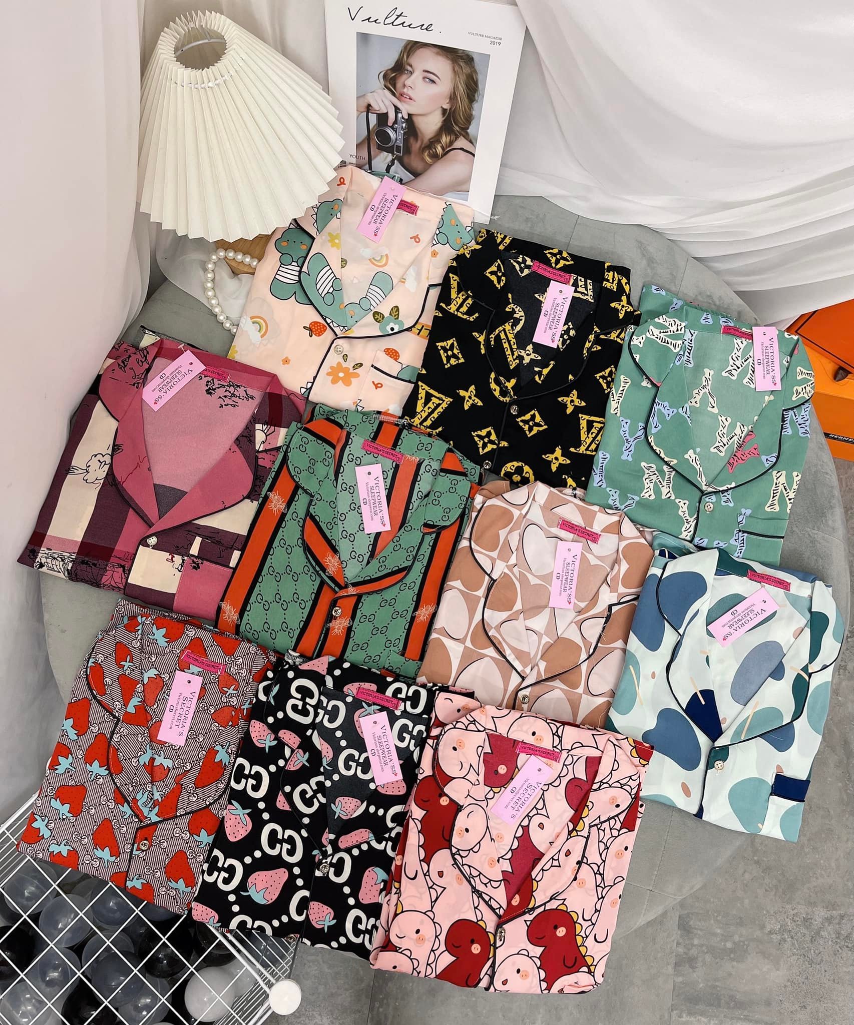 Xả lỗ nghỉ bán bộ pijama cộc tay quần dài hotgilr size 40-60kg