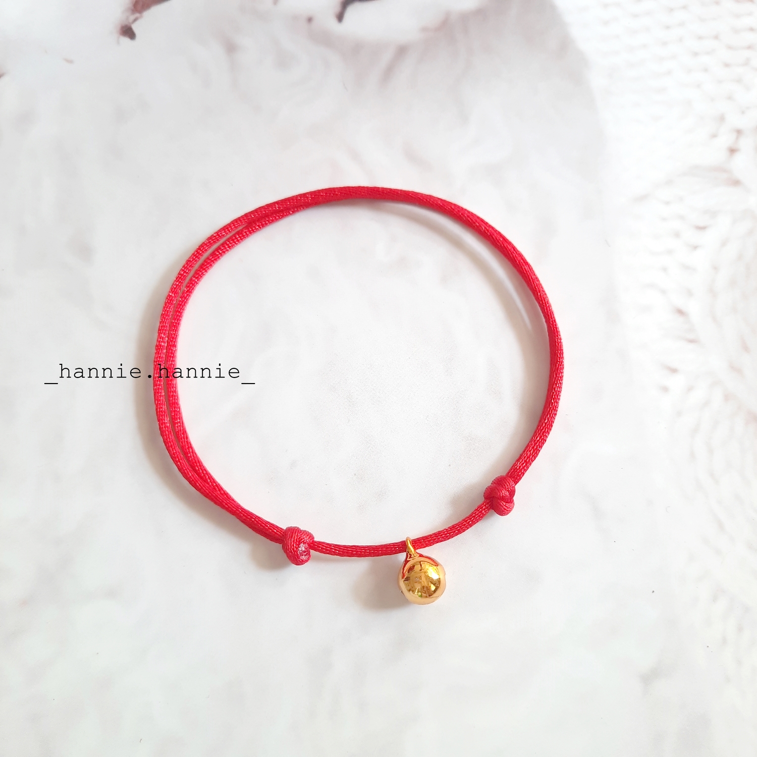 🍀 (Bạc/Vàng) Vòng tay vòng chân chỉ đỏ đen may mắn chuông - Dây đeo tay nam nữ đơn giản - Lucky bracelet handmade