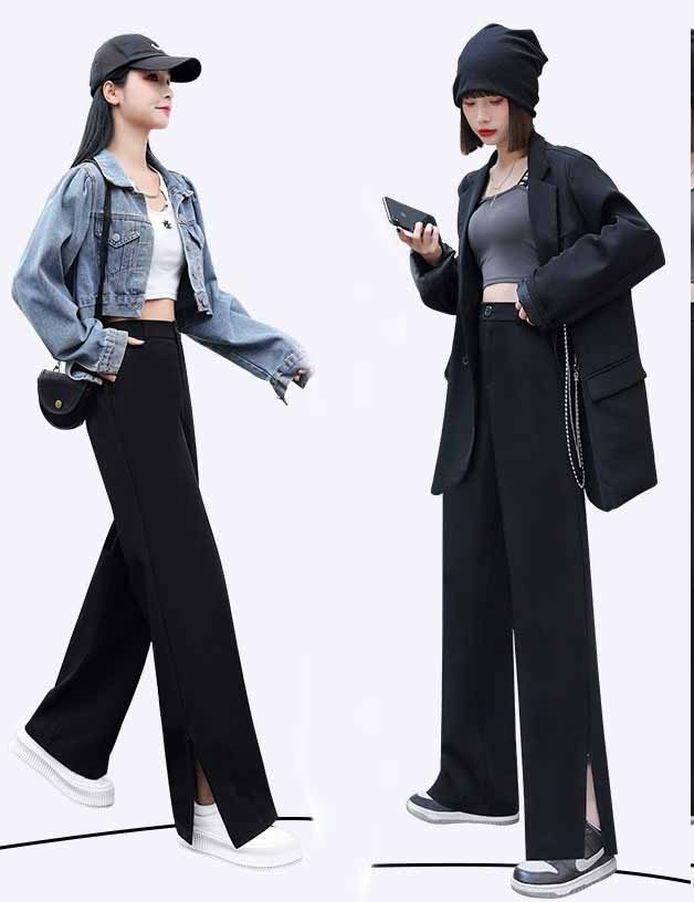 Quần ống rộng khóa kéo chân , thiết kế cạp cao ken bụng ,tôn dáng kéo dài đôi chân cho các cô nàng 2022 kt shop