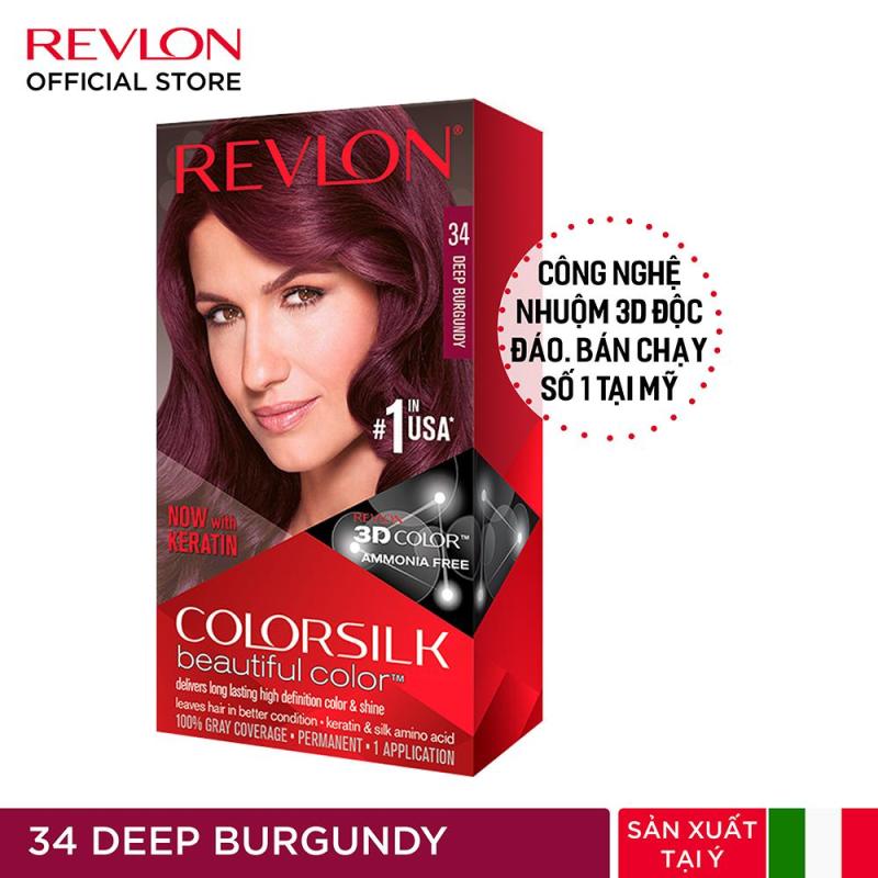 [HCM]Kem nhuộm tóc Revlon 34- Đỏ tía đậm