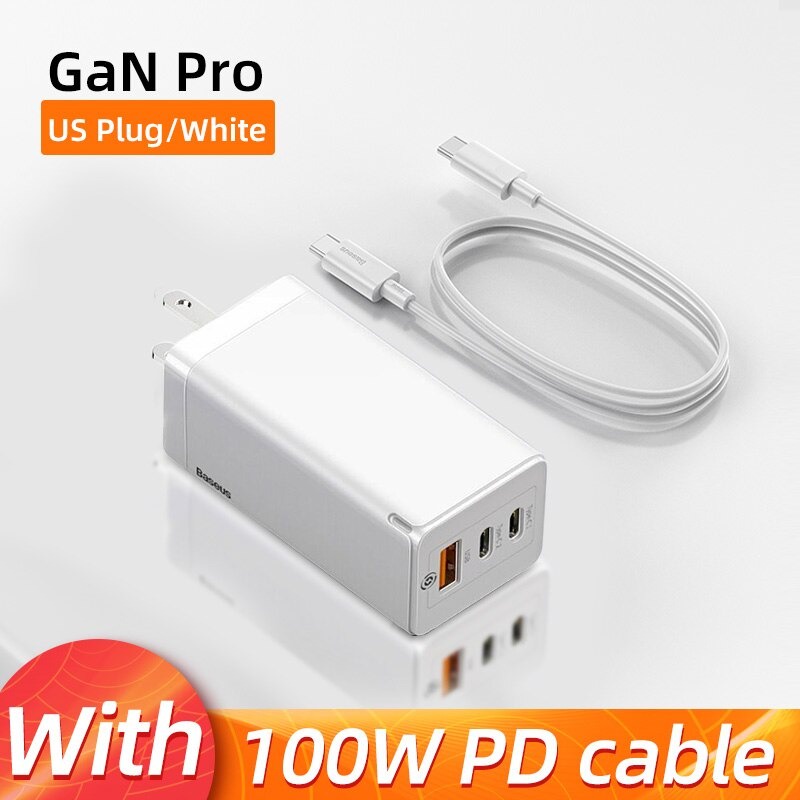 Cốc sạc Baseus GaN 2 Pro 65w 3 cổng output sạc nhanh