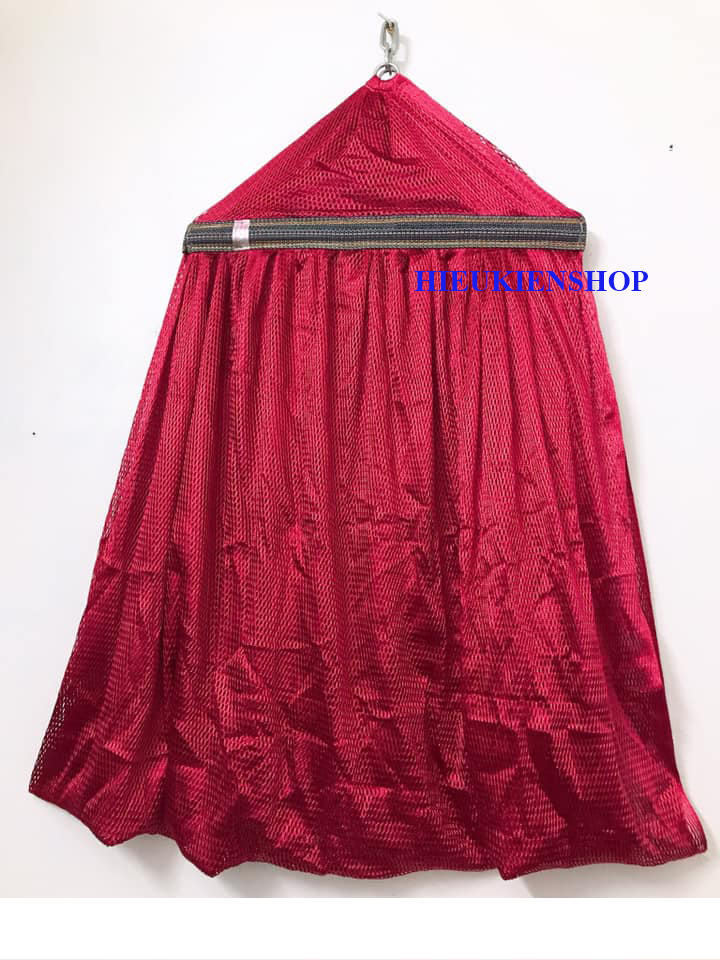 Võng lưới 2 lớp - Cỡ đại Size 230 x160 cm -  Cán thép dài 58cm - Võng Nặng 1kg6 - Móc 3 khen to. Không kèm khung võng