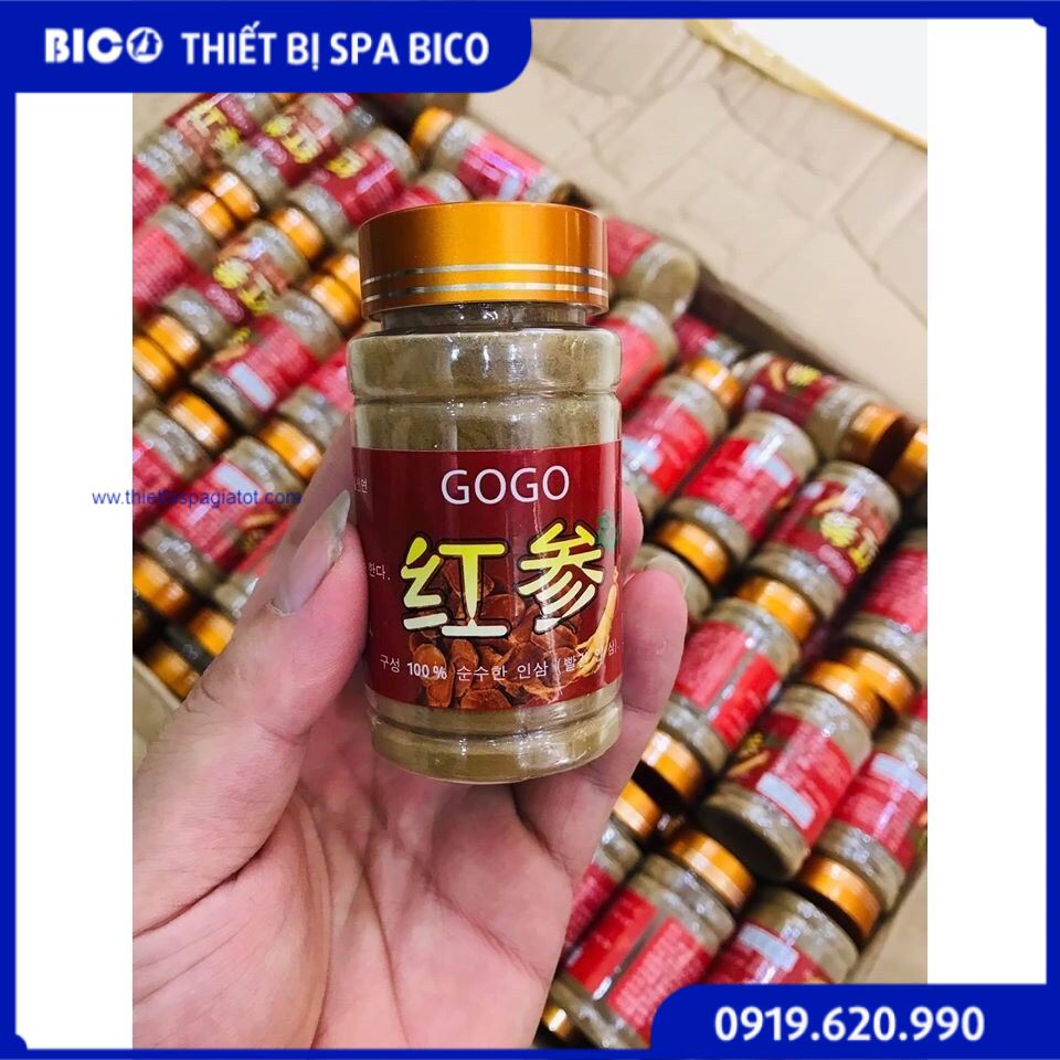 Bột hồng sâm gogo lọ 100gr, cấy nano trắng da, mờ thâm nám