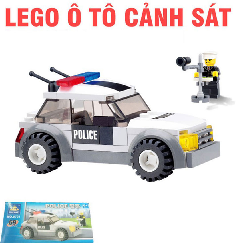 Lego xe ô tô cảnh sát thành phố đồ chơi lego lắp ráp xếp hình thông minh
