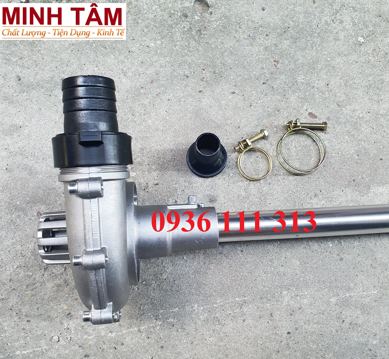 Đầu Bơm Nước Lắp Máy Cắt Cỏ Hợp Kim Nhôm ( 26/28 ty 9 khía)