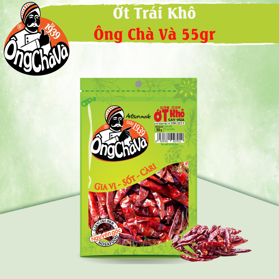 Ớt Nguyên Trái Sấy Khô Ông Chà Và 55g
