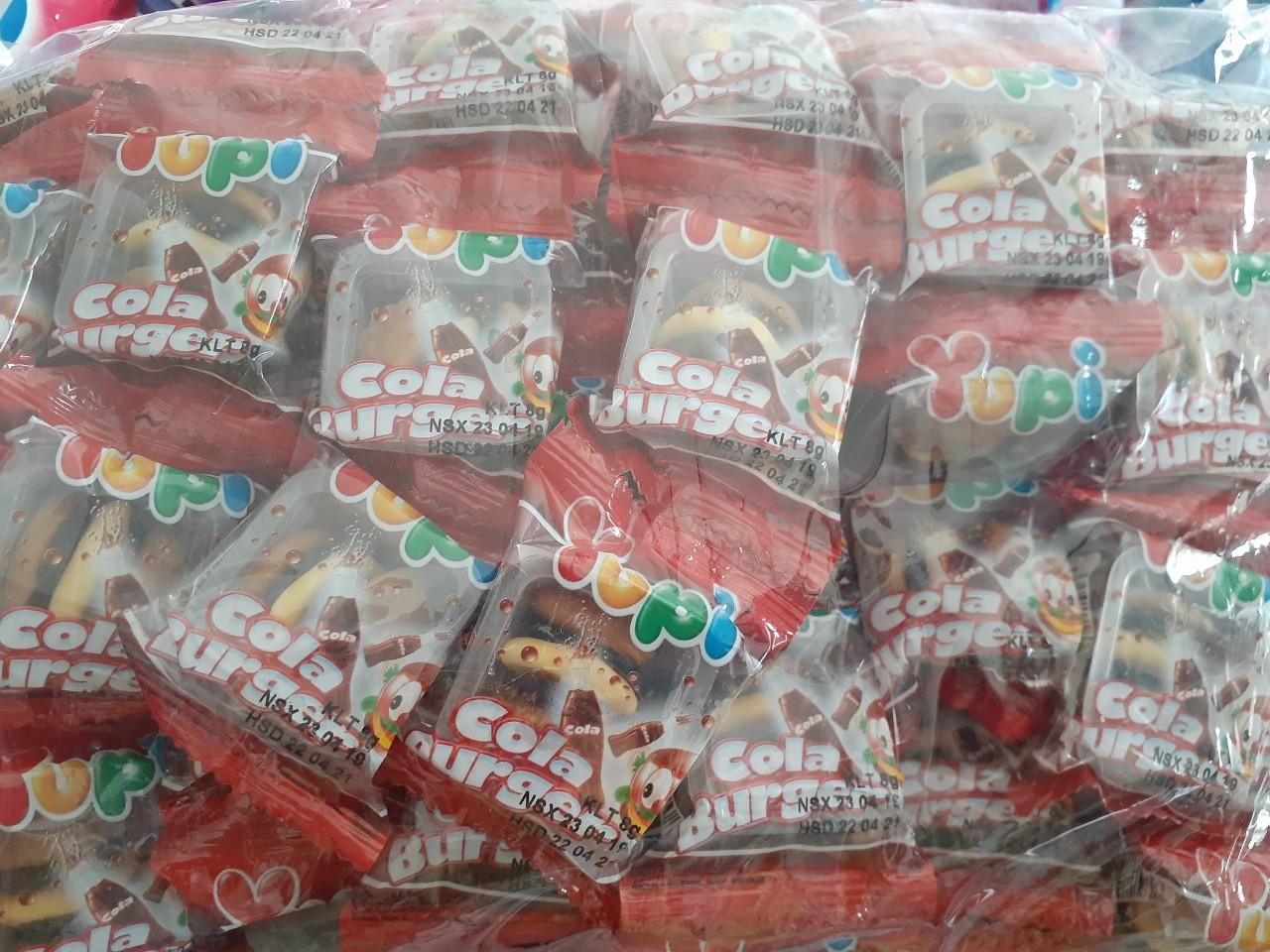 [HCM]Combo 6 Dây - 60 cái Kẹo dẻo Yupi Burger - vị cola
