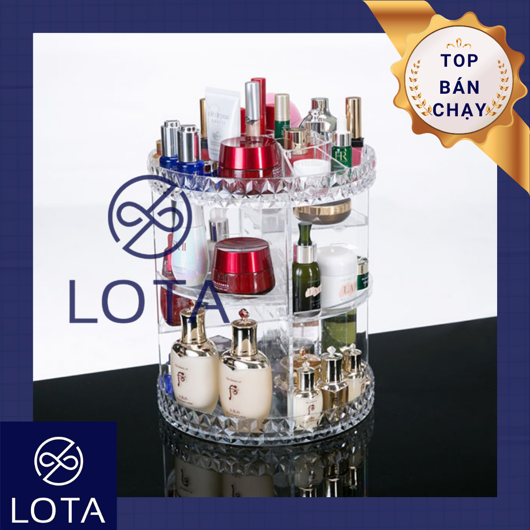 KỆ MỸ PHẨM XOAY 360 kệ để dụng cụ trang điểm tủ nhỏ để đồ makeup đồ đựng mĩ phẩm make up trang trí bàn trang điểm chứa dụng cụ trang điểm thông minh đa năng tiện lợi xịn tốt giá rẻ xinh đẹp sang trọng