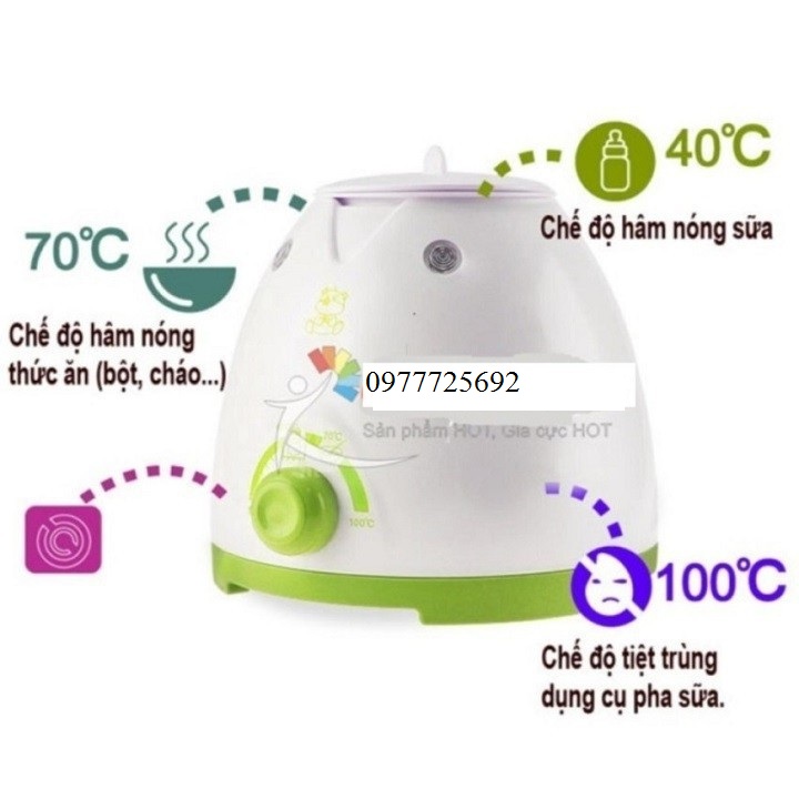 Máy hâm nóng sữa, Hâm nóng thức ăn và tiệt trùng Dụng cụ pha sữa