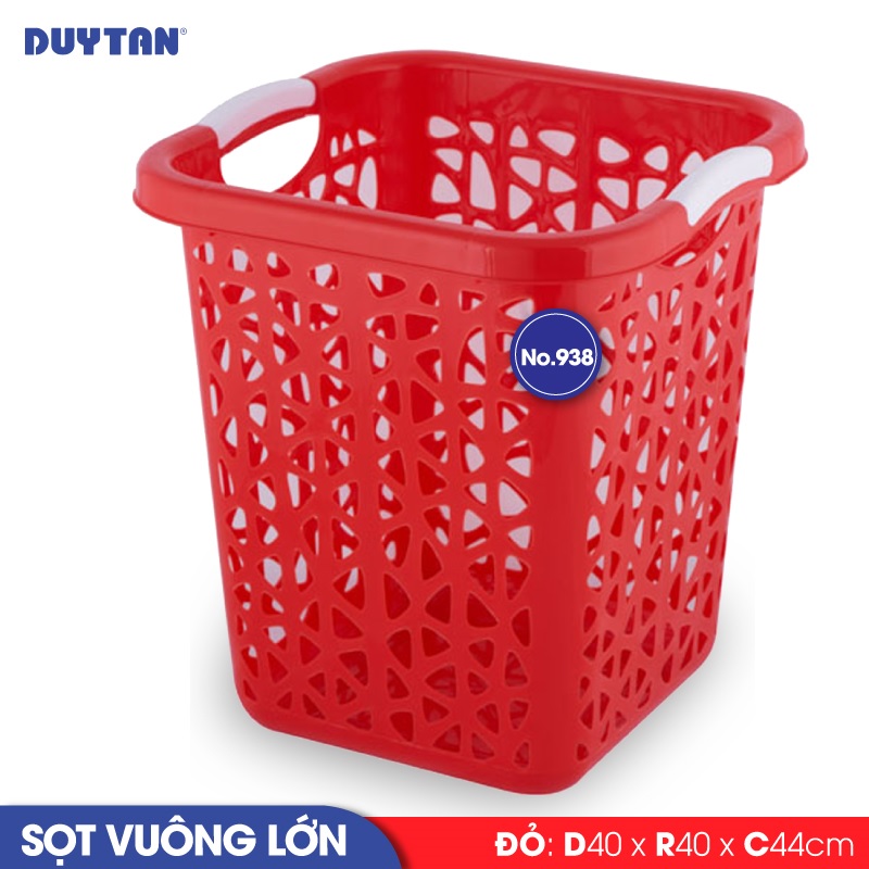 Sọt vuông lớn nhựa DUY TÂN (40 x 40 x 44 cm) - 11449 - Giao màu ngẫu nhiên