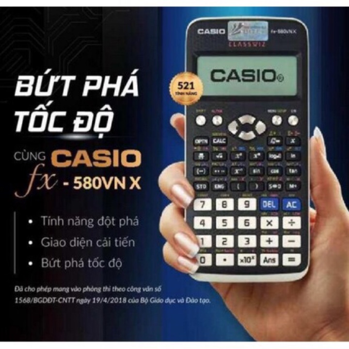 Máy tính casio fx-580vn x - hàng chính hãng
