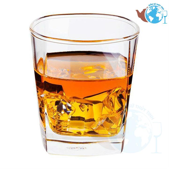 [HCM]Bộ 6 ly thủy tinh 4 góc vuông lùn uống trà đá - ly trắng cao cấp