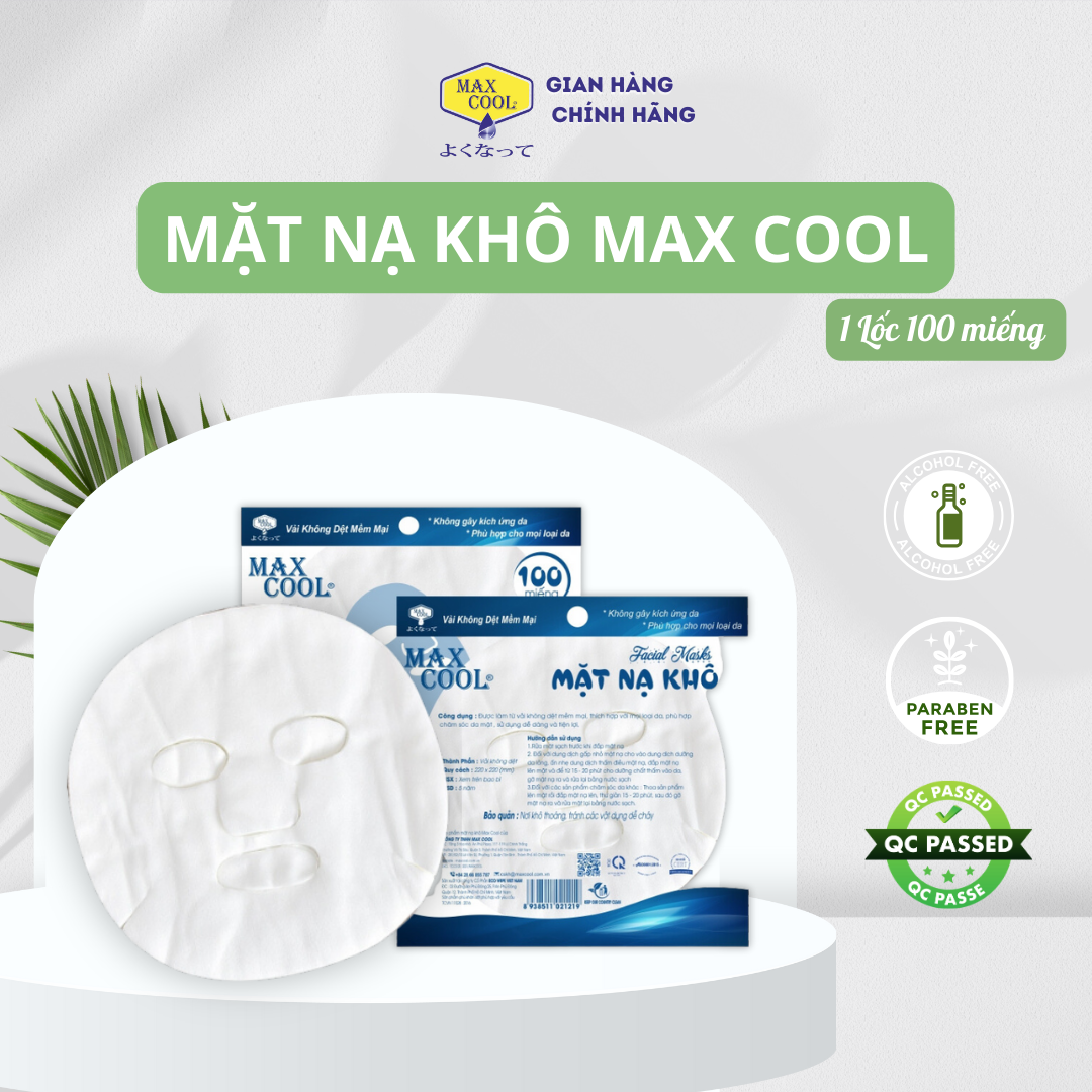 1 bao 100 miếng mặt nạ giấy, mặt nạ khô