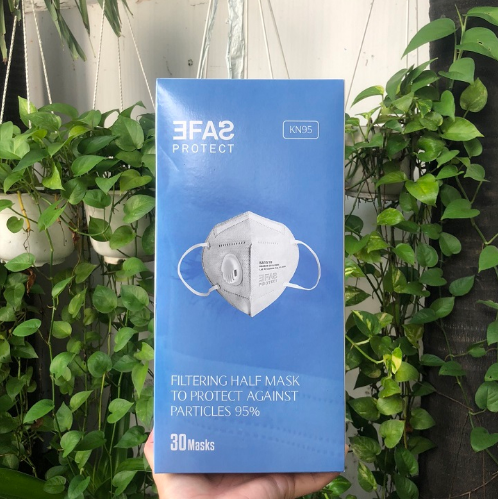 Khẩu trang trắng có van efas ffp2 kn95 sa1510