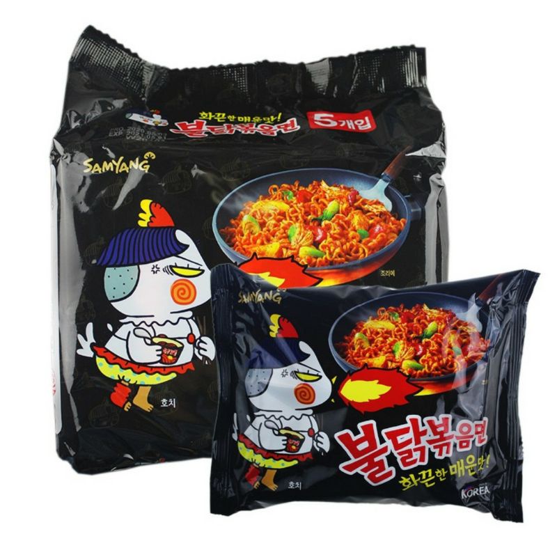Lốc 5 gói mì khô gà cay Samyang Hàn Quốc vị truyền thống