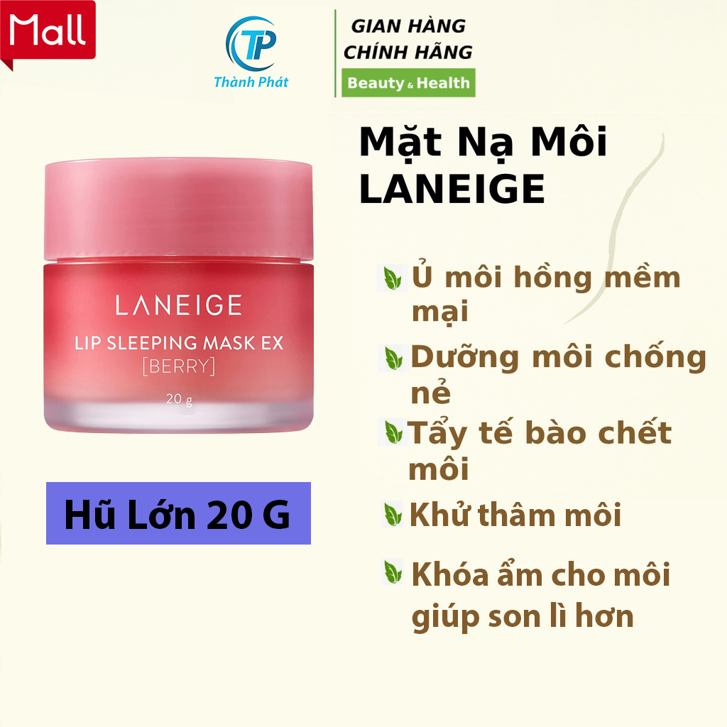 (CHÍNH HÃNG HÀN) Mặt Nạ Môi Laneige 20g Giúp Dưỡng Ẩm Và Phục Hồi Đôi Môi Căng Hồng Bóng Mịn Cao Cấp