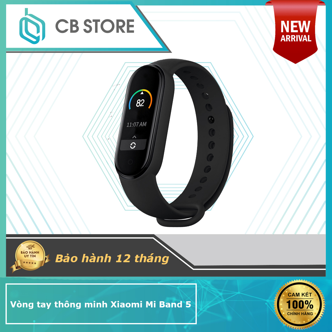 [BẢN QUỐC TẾ] Đồng hồ thông minh Xiaomi Mi Band 5 / Vòng tay theo dõi sức khoẻ Xiaomi Miband 5-Có kèm cập nhật tiếng Anh-Chống nước-Pin trâu 14 ngày [Bảo hành 12 tháng]
