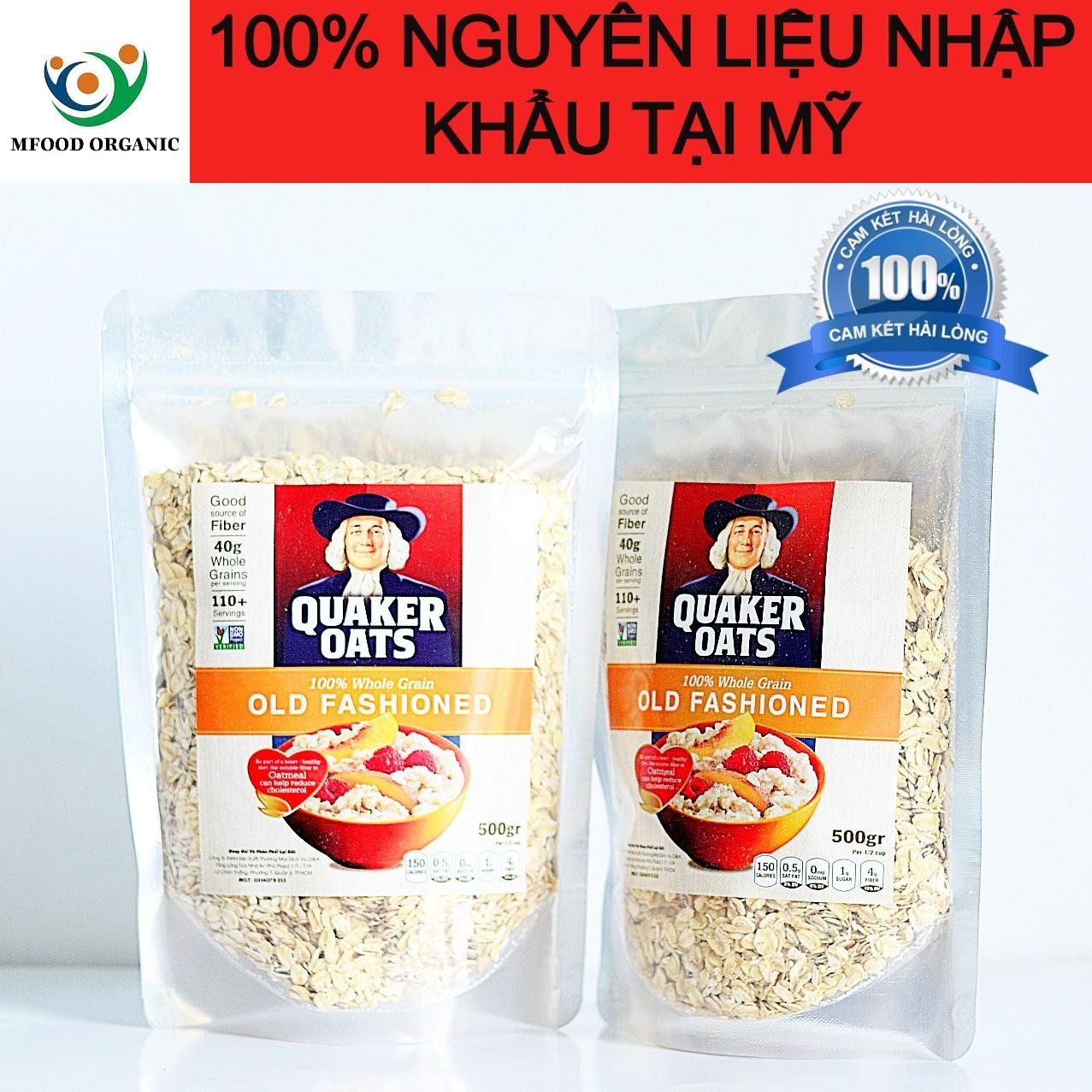 Yến mạch Quaker nguyên hạt túi 1kg