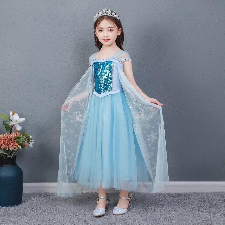 Đầm công chúa elsa cao cấp phim frozen mã k17