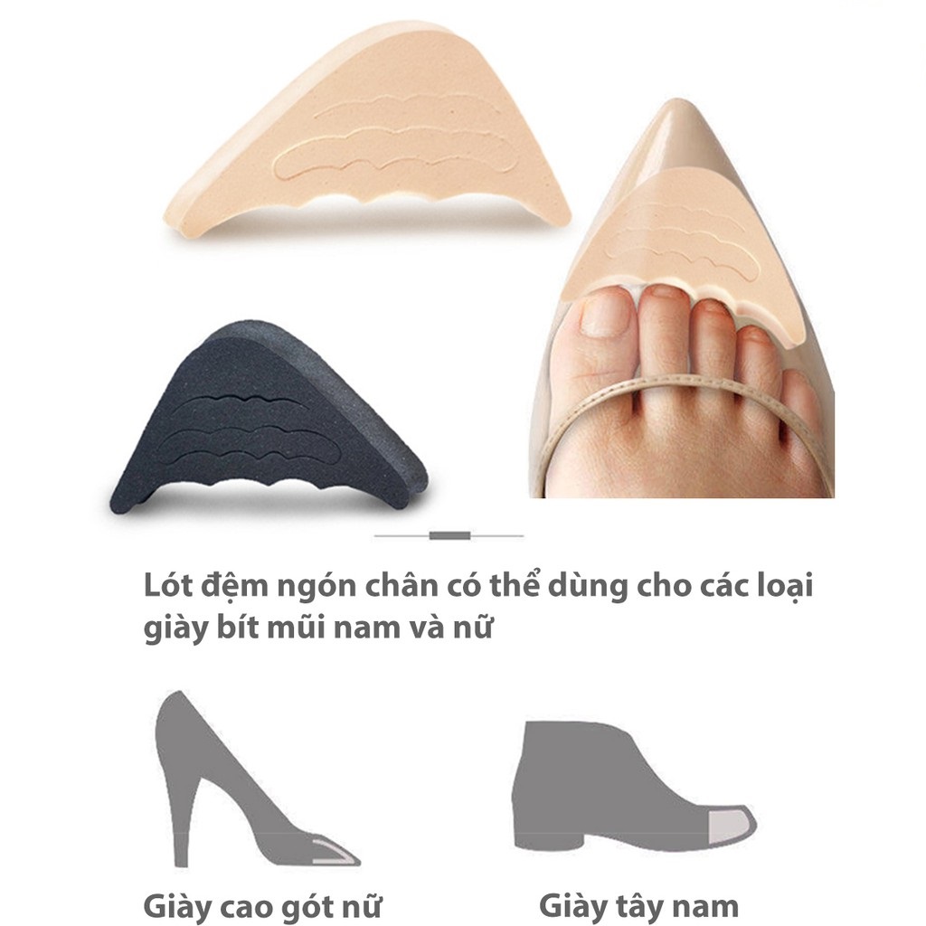 Miếng lót mũi giày nam cao su non đệm êm ngón chân khi mang giày cao gót_PK50