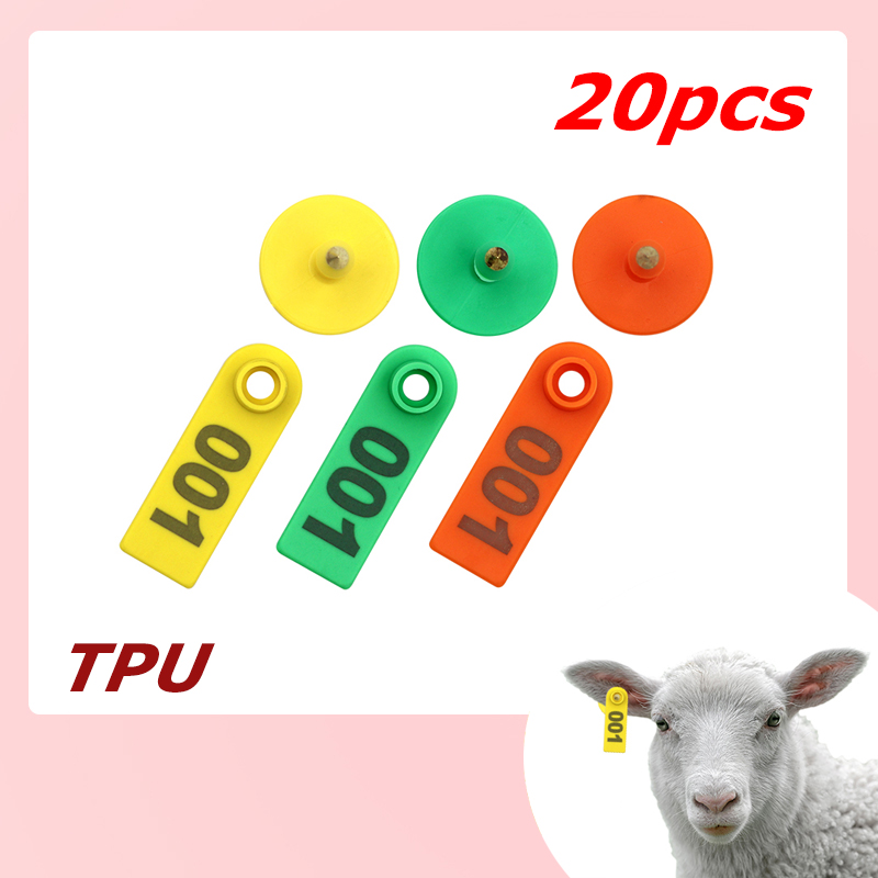 20pcs thẻ đeo tai lợn(heo),dê,bò có số,thẻ tai dùng đề phân biết gia súc