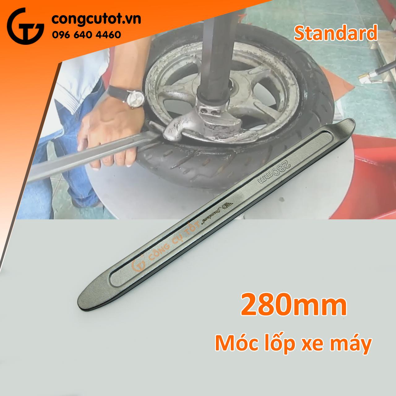 Móc lốp xe máy 280mm Standard thép CrV trắng