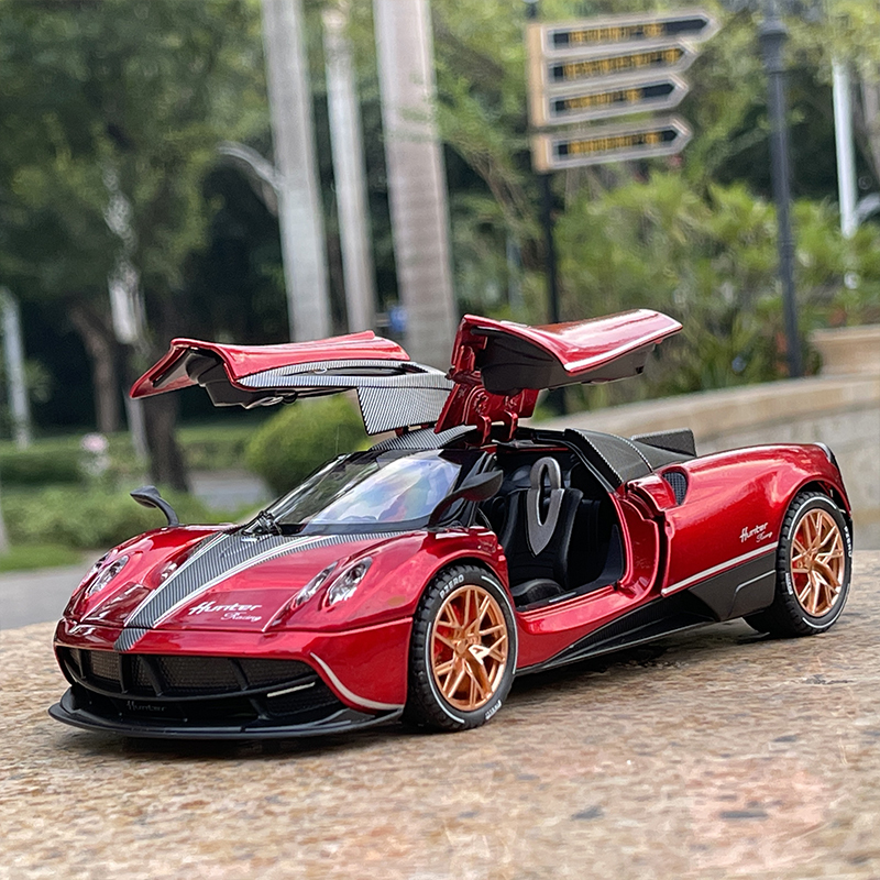 1:22 Pagani Huayra dinastia siêu xe hợp kim xe đồ chơi xe kim loại Bộ sưu tập mô hình xe âm thanh và ánh sáng đồ chơi cho trẻ em
