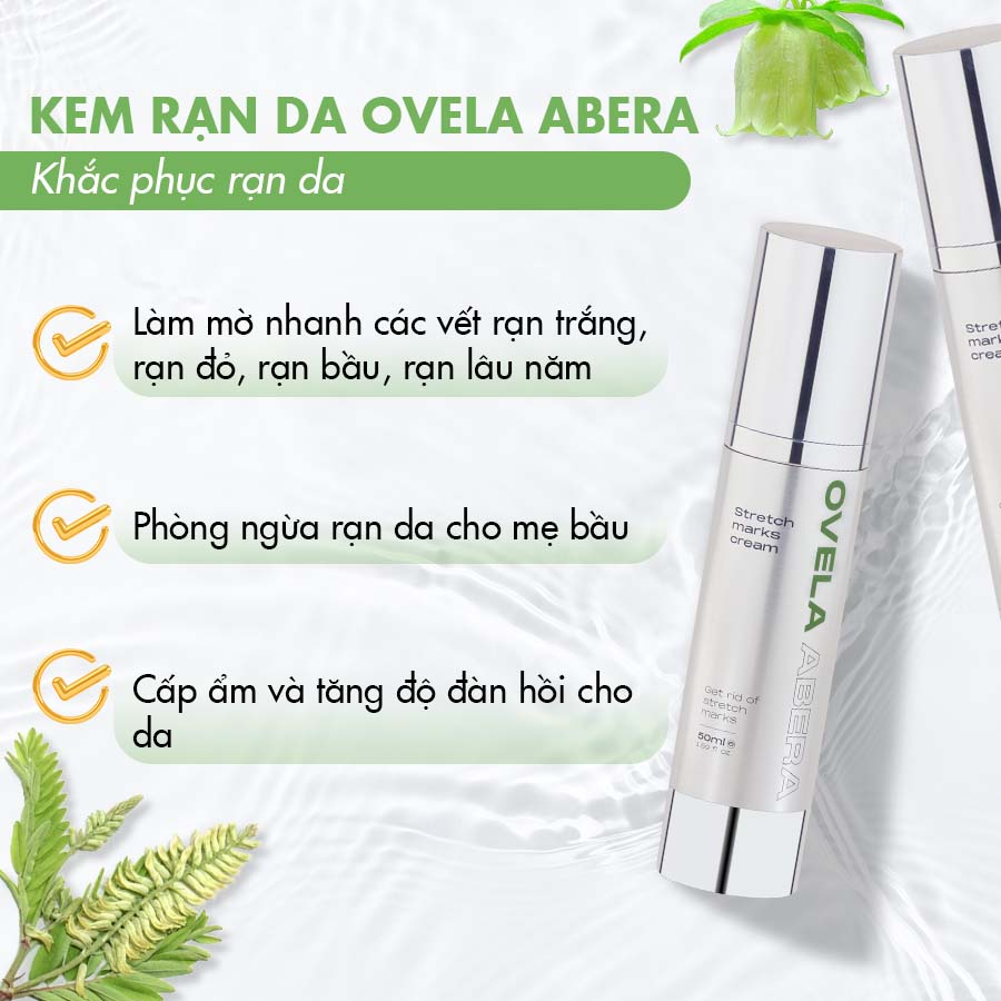 Kem rạn da Ovela Abera xóa tan rạn da, da mờ sẹo, săn chắc, trắng mịn
