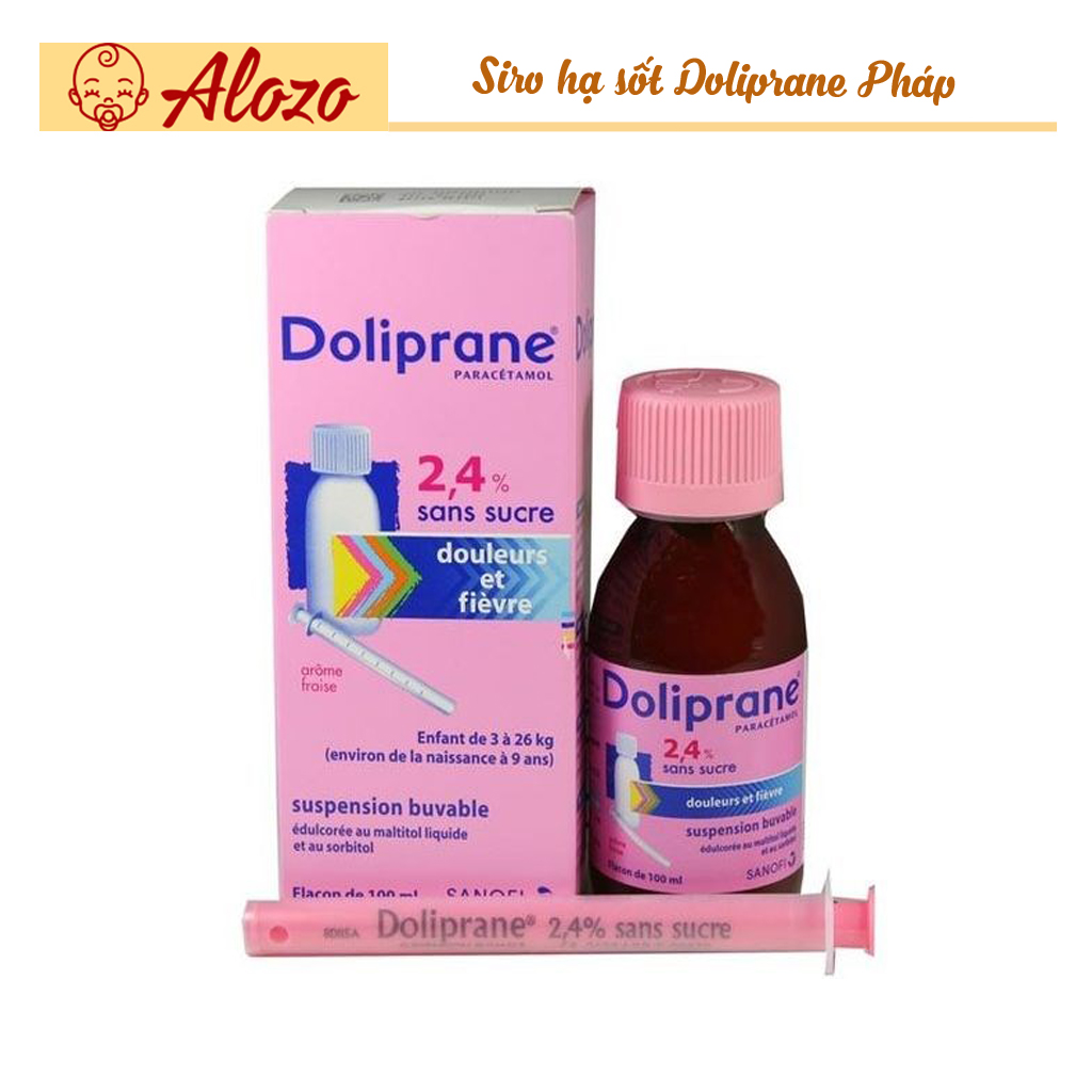 Siro Doliprane 100ml Hạ Sốt Cho Bé Chính Hãng Của Pháp