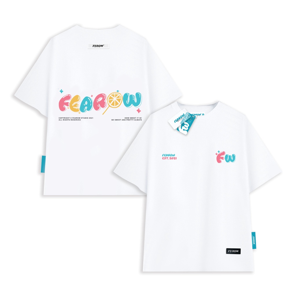 Áo thun Fearow Colorful Candy Tee /Trắng - FW111