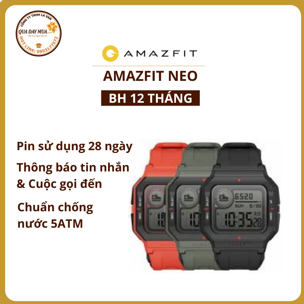 Đồng Hồ Thông Minh Amazfit Neo - Chính Hãng DGW