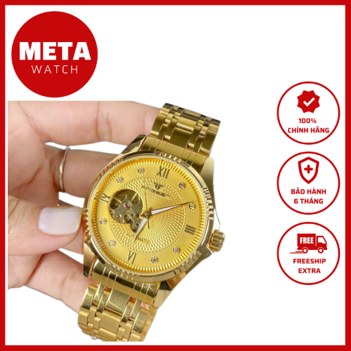   BẢO HÀNH 2 NĂM + TẶNG QUÀ 99K  ĐỒNG HỒ NAM FNGEEN CƠ DÂY KIM LOẠI A05 - META WATCH 