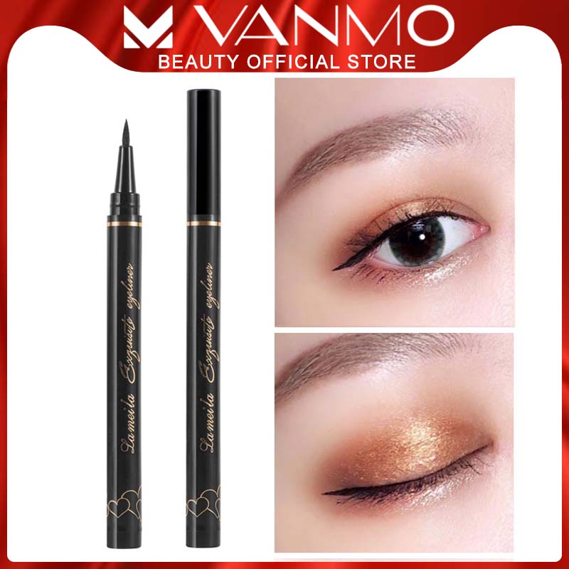 Bút Kẻ Mắt Nước Eyeliner Nhanh Khô Lâu Trôi Chống Nước Chuyên Dụng Trang Điểm VANMO