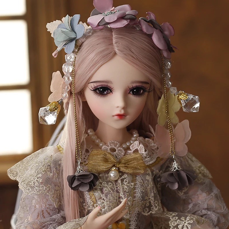 Búp bê 60cm doris face up tay - thay được tóc + mắt - karina