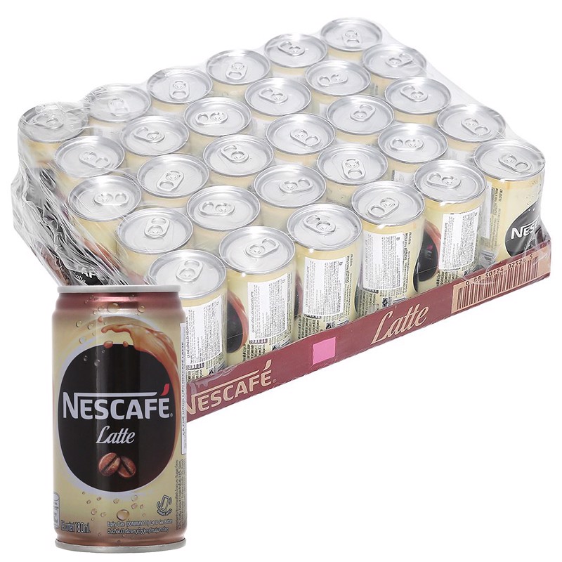 Cà phê uống liền nestlé nescafé latte - combo 1 thùng 30 lon