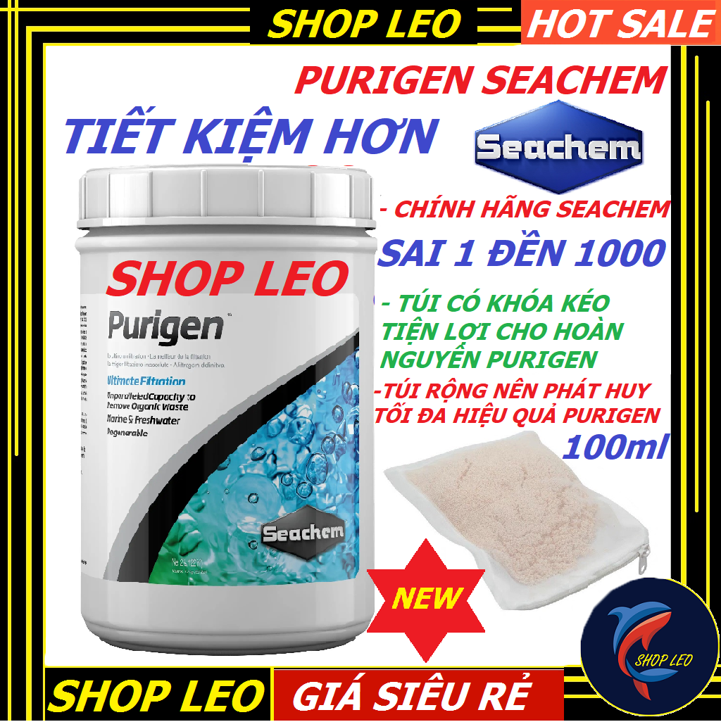 [Hoàn Tiền 10%]VẬT LIỆU LỌC SEACHEM PURIGEN 100ML KÈM TÚI ĐỰNG