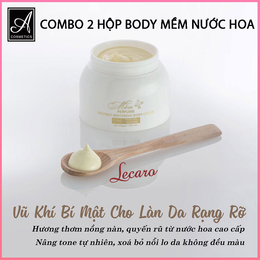 [HCM][COMBO 2 HỘP] Kem Body Mềm Nước Hoa 2020 Acosmetics Kem dưỡng Trắng Da Toàn Thân Dưỡng Ầm Chống NắngChống Lão Hoá Chăm sóc da Phục hồi Tái Tạo Da Giúp Da Trắng Mịn Trẻ Trung LECARO 250G