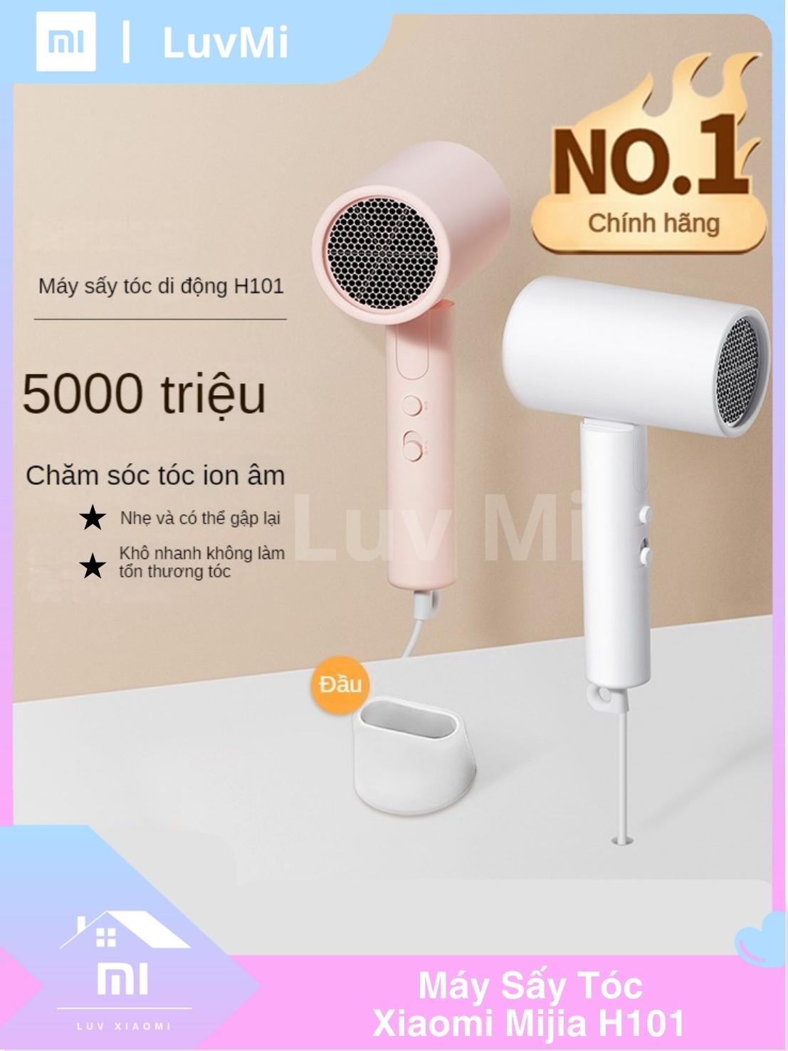 Máy sấy tóc xiaomi mijia di động ion âm h101 máy sấy gấp gia đình làm khô nhanh