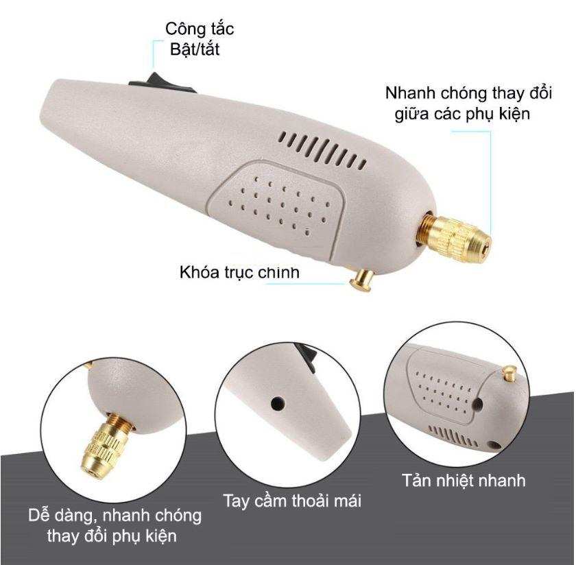 Máy khoan mài mini đa năng, Máy khoan mini máy mài khắc cầm tay mini, Máy khoan mài cắt khắc đa năng. Bộ Máy Mài Cắt Cầm Tay Mini Cao Cấp, Tặng Bộ Mũi Khoan Tiện Dụng. - Tất cả vì khách hàng - Kết nối với tương lai