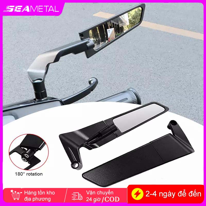 gương xe máy chữ nhật SEAMETAL gương xe máy điện gương xe máy thời trang gương 360 độ xe máy gương vuông xe máy gương kiểu xe máy