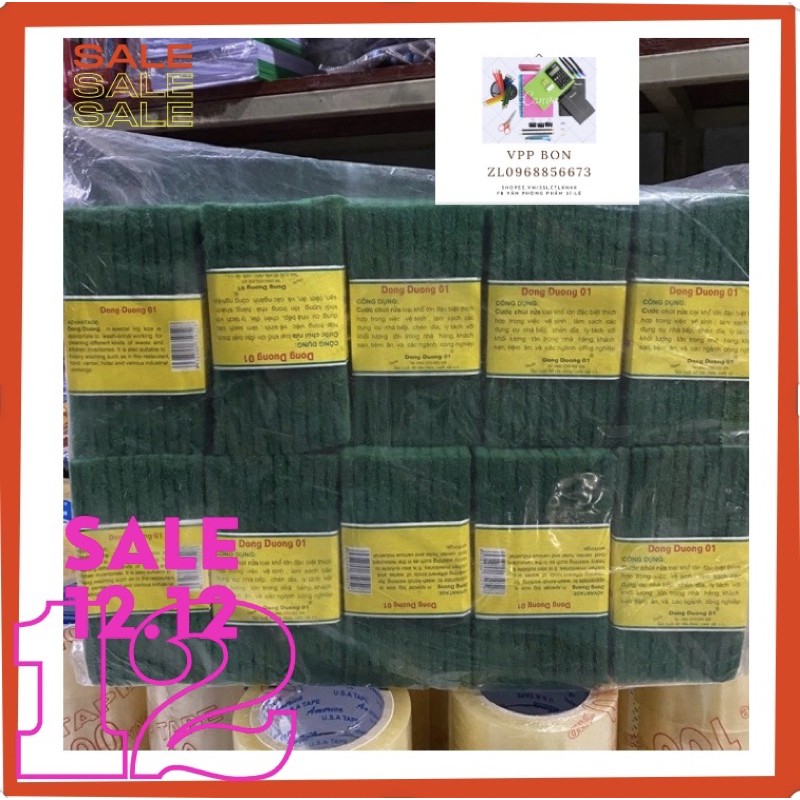 Miếng cước xanh rửa chén lớn