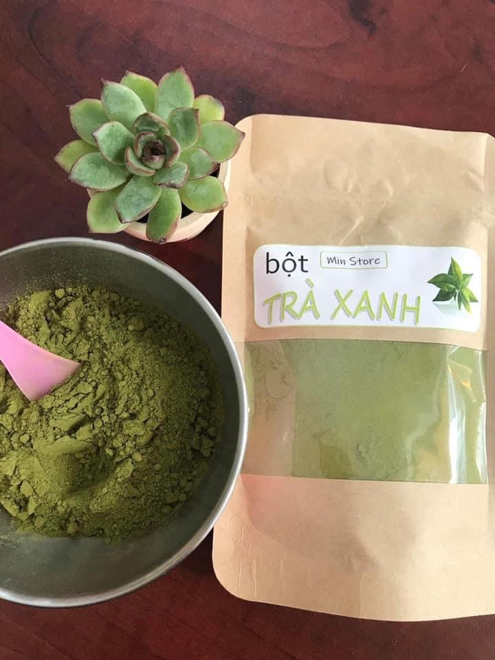 Bột trà xanh nguyên chất đắp mặt nạ giảm thâm làm sáng da, se khít lỗ chân lông