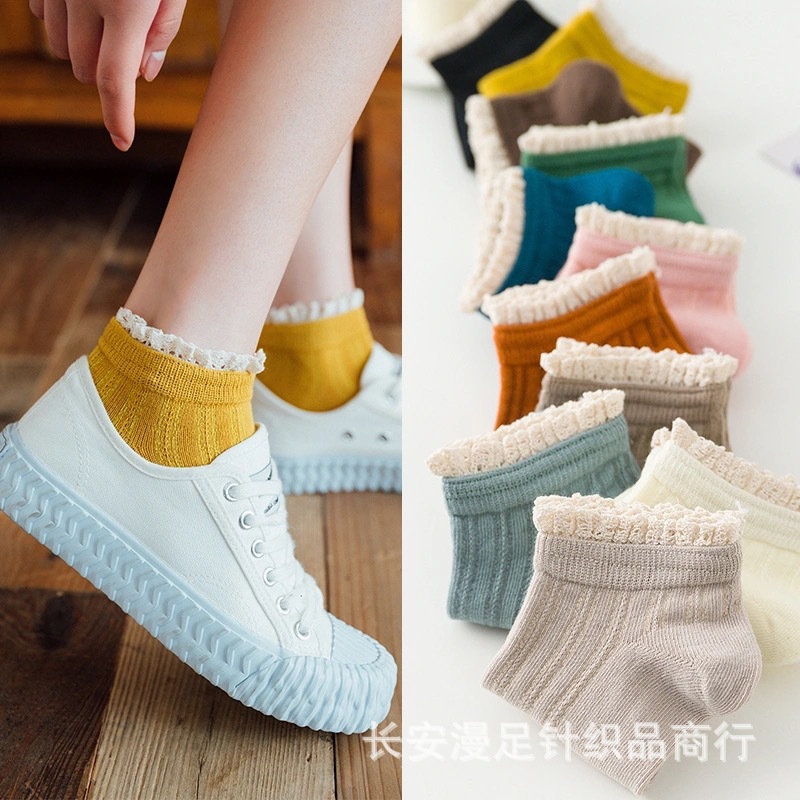 Tất/vớ chân nam nữ vớ cổ ngắn siêu bánh bèo cho nữ