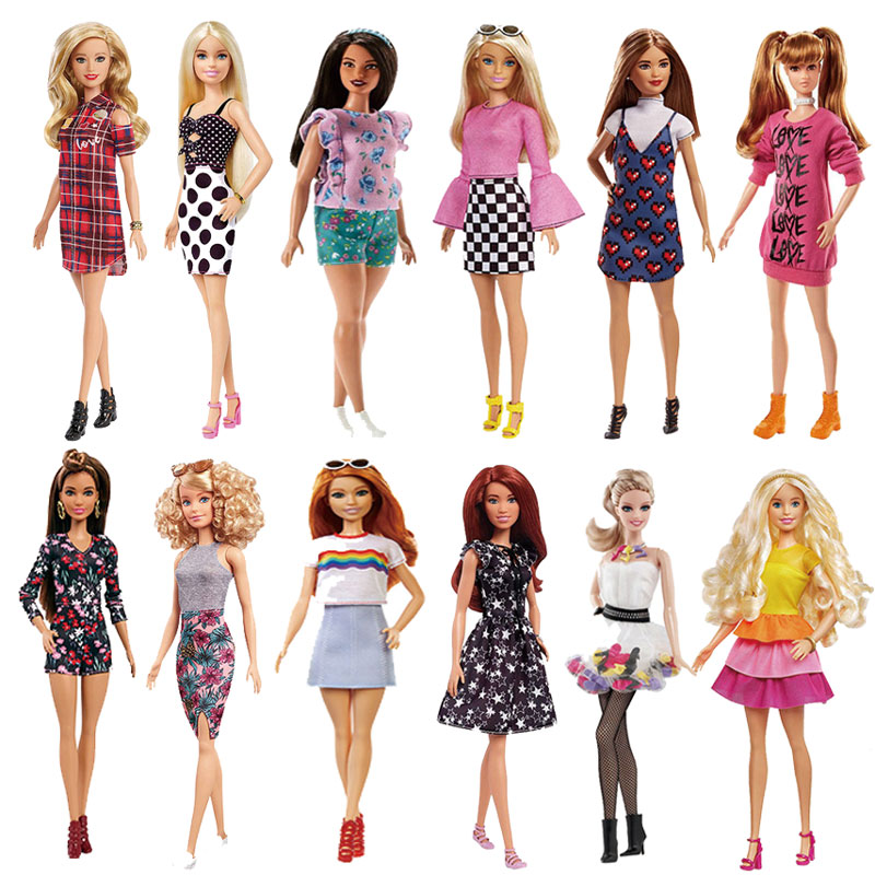 Búp bê Barbie thương hiệu ban đầu công chúa Fashionista cô gái fjf35 búp